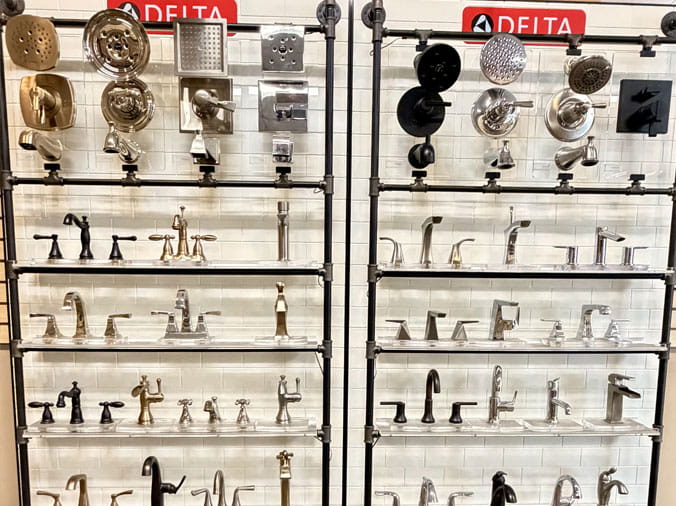 Delta faucets and hardware ad Hughes Supply Monroe North Carolina