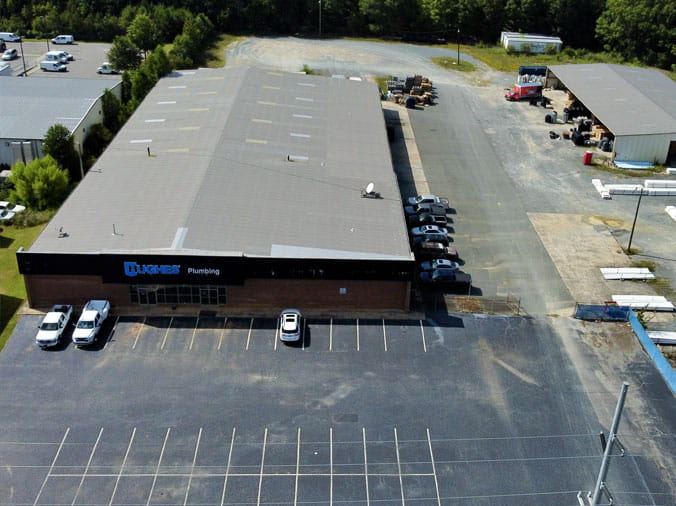 Aerial view of Hughes Supply Monroe NC